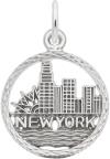 10k Or 14k Gold New York City Skyline Charm By Rembrandt