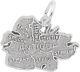 14k White Gold Antigua Cities Map Charm By Rembrandt
