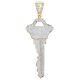 1.75 Ct Real Round Moissanite 14k Yellow Gold Over Key To The City Pendant 2.85
