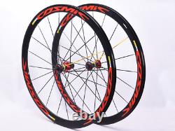 700C Road Bike Carbon Fiber Wheelset 40mm Depth Rim City Racing Bicycle Wheels