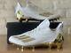 Adidas Adizero White Gold Metallic Football Cleats Gx5122 Men Size 8.5 New Rare