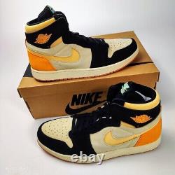 Air JORDAN 1 Zoom CMFT 2 Mens US 13 Black Orange Tan Gold Nike Retro Sport Style