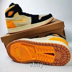 Air JORDAN 1 Zoom CMFT 2 Mens US 13 Black Orange Tan Gold Nike Retro Sport Style