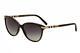 Burberry B4216 3001/8g Black/gold/white/grey Gradient Cat Eye Sunglasses 57mm