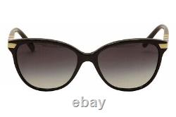 Burberry B4216 3001/8G Black/Gold/White/Grey Gradient Cat Eye Sunglasses 57mm