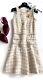 Chanel 11a $6209 Excellent Creme Wool Gold Chain Tweed Dress Cc Logo 36 Us4