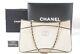 Chanel Chain Shoulder Bag Leather Cotton Matelasse Cruise Purse Authentic