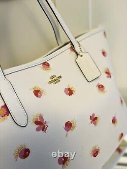 COACH City Tote With Pop Floral Print C6431 Gold/Chalk Multi