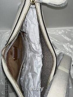 COACH Luna Crescent Shoulder Bag in Chalk White Soft Pebble Leather BRAND NEW