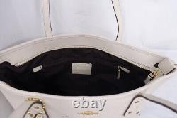 COACH NEW WithTAG CITY ZIP TOTE BAG WITH STARDUST STUDS F22299 LIGHT GOLD/CHALK