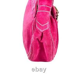 Celine NWD Vintage pink Suede Medium Size Handbag Gold Hardware