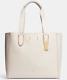Coach Soft Leather Derby Tote Chalk Ivory White 58660 Gold Nwt $350 Retail Fs