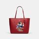Coach X Disney Snow White And The Seven Dwarfs Pebble Leather City Tote Red New