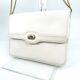 Dior Chain Shoulder Bag 2way Clutch Pouch White Leather