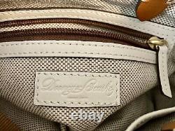 Dooney Bourke White City Barlow Smooth European Leather Satchel Shoulder Bag