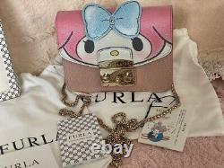 Furla My Melody Collaboration Metropolis Crossbody Bag Clutch Sanrio Used