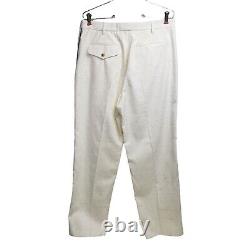 GOLDEN GOOSE Austin Pants WOMENS 8 Ivory High Rise Straight Minimalist Trouser