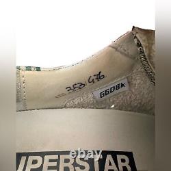 Golden Goose Superstar Plaid White Green Low Top Sneakers Women Size US 7, 37 EU