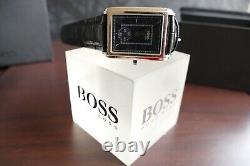 Hugo Boss mens Metropolis designer tank blue dial 1100 suit tie wrist watch £395