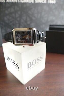 Hugo Boss mens Metropolis designer tank blue dial 1100 suit tie wrist watch £395