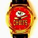 Kansas City Chiefs By Fossil 3d-look Rare New Unworn Gold Tone Midsize Watch 119