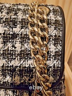 Kate Spade Medium Nathalia Black & White Houndstooth bag/Chain shoulder bag/NEW