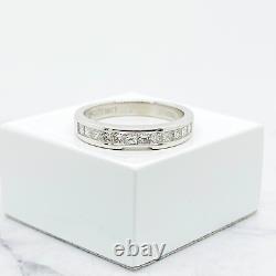 Ladies Fitted Wedding Band 18ct WG Channel Set Princess Cut Preloved RRP $2400