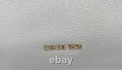 Michael Kors Raven Pebble Leather Tote Optic White/Gold