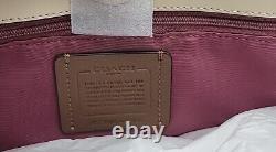 NWT Coach CF342 City Tote with Monogram Print in Canvas & Leather Gold Chalk Bag