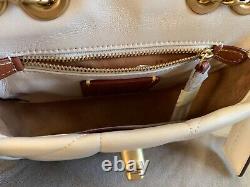 NWT Coach Pillow Madison Shoulder Bag 18 with Quilting in B4/chalk Leather Auth