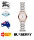 New Burberry'the City' Bu9205 Rose Gold/silver Check Womens Quartz Watch
