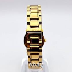 New Genuine Burberry Bu9203 Yellow Gold Ion Plated The City Women's Watch Gift