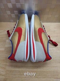 Nike Cortez 72' Running Shoes FJ8890-900 Red White Gold Blue Leather Men SZ 11.5
