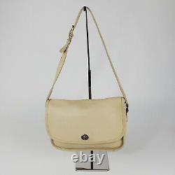 Rare Vintage Coach Leather City Bag Bone Cream Off White Shoulder Purse, 9790