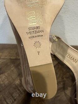Stuart Weitzman Nudistlucite 85 Wedge Heels Size 7