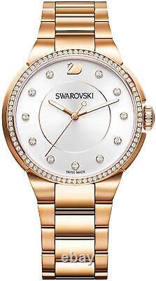 Swarovski City Rose Gold Tone Bracelet Watch 5181642