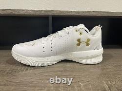 Under Armour Block City Low Volleyball Shoes Women's Size 8.5 White Gold NEW