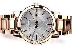 Unisex Burberry BU9004 Large Check The City Rose Gold Watch 38mm $695