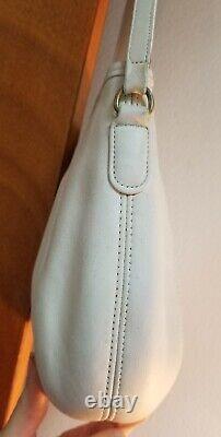 Vintage COACH #9990 White/Bone Leather Small Framed pouch -Rehabbed! USA Made